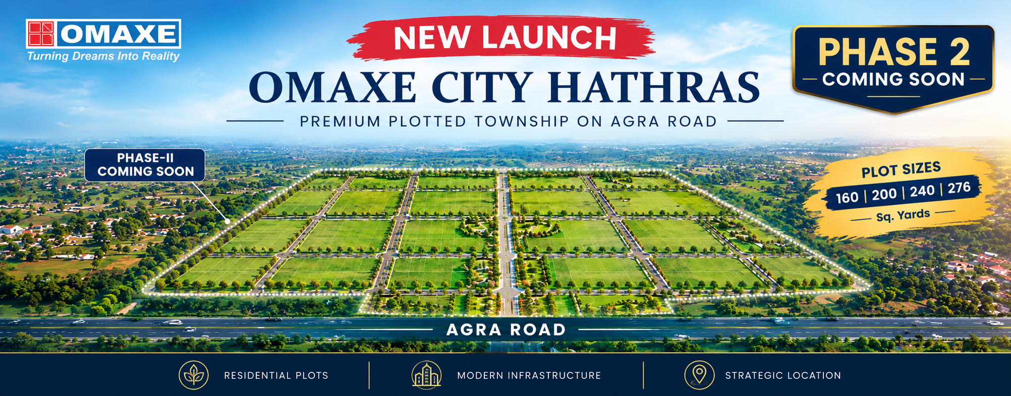 Omaxe City Hathras Phase 2 Launch – Premium Residential Plots on Agra Road